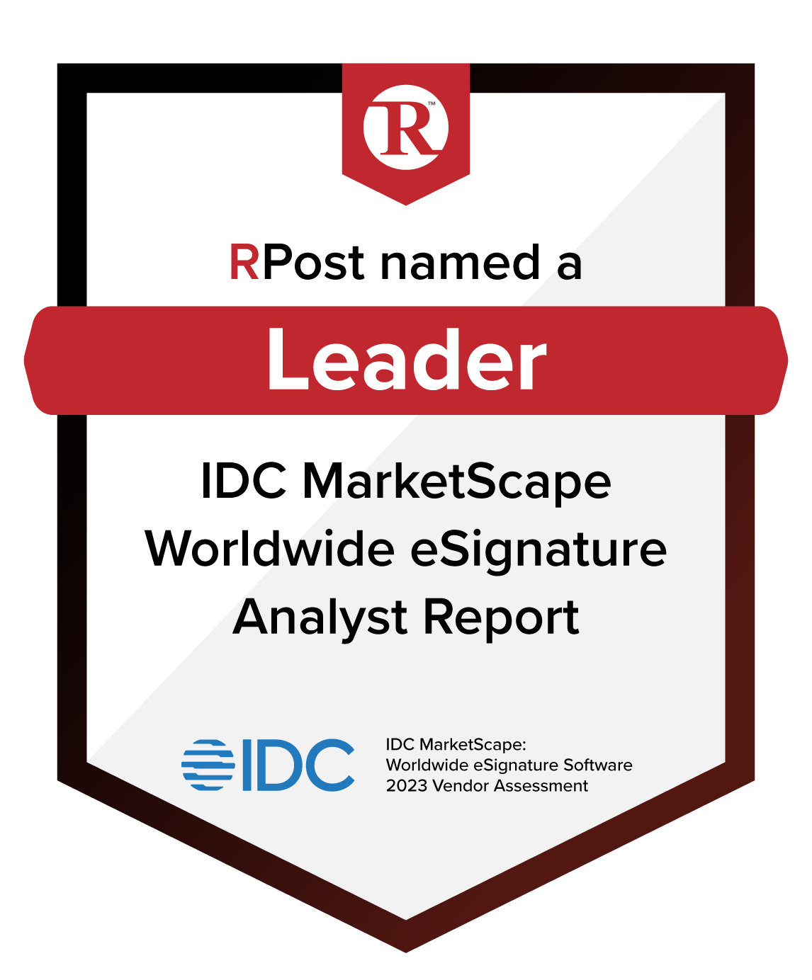 RPost Named a Leader in IDC MarketScape for Worldwide eSignature Software 2023