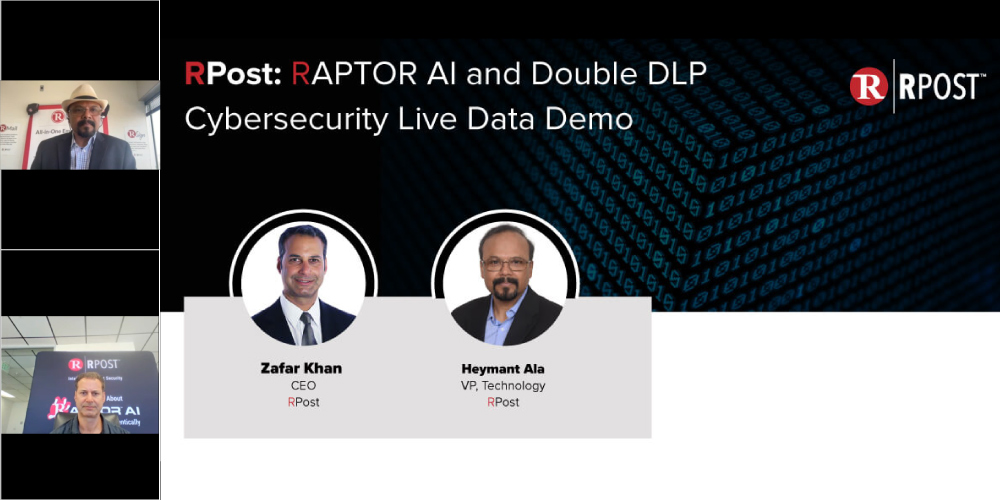 RAPTOR AI and Double DLP Cybersecurity Live Data Demo